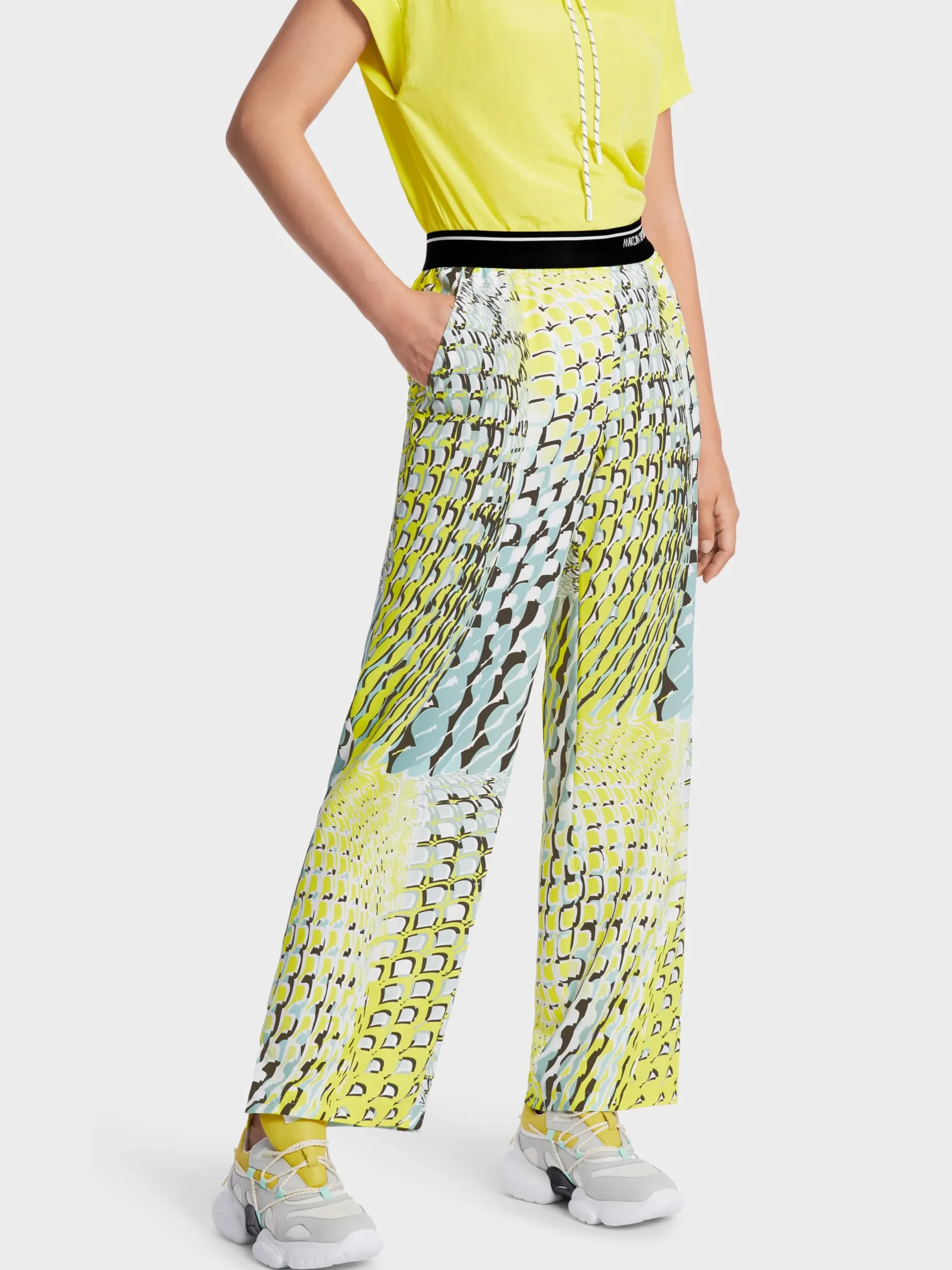 Marc Cain Hosen-HOSE WELBY MIT ALLOVERPRINT soft sage