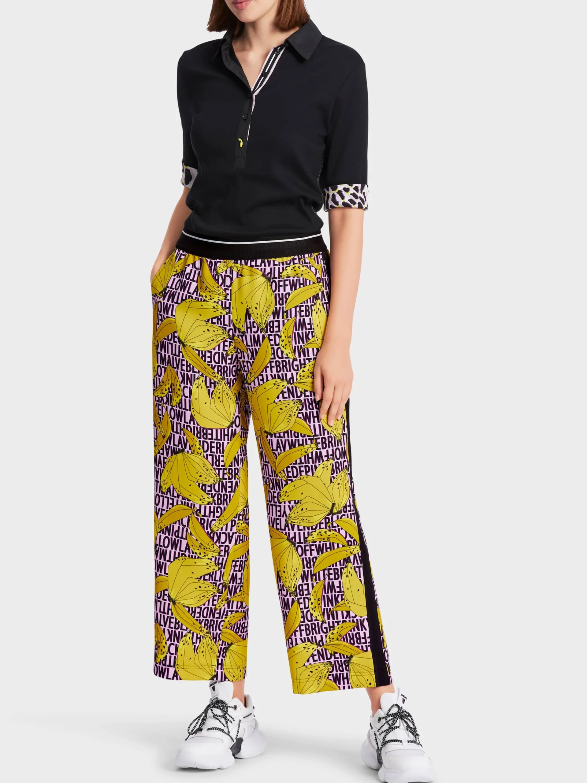 Marc Cain Hosen-HOSE WELBY MIT SCHRIFTPRINT bright pink lavender
