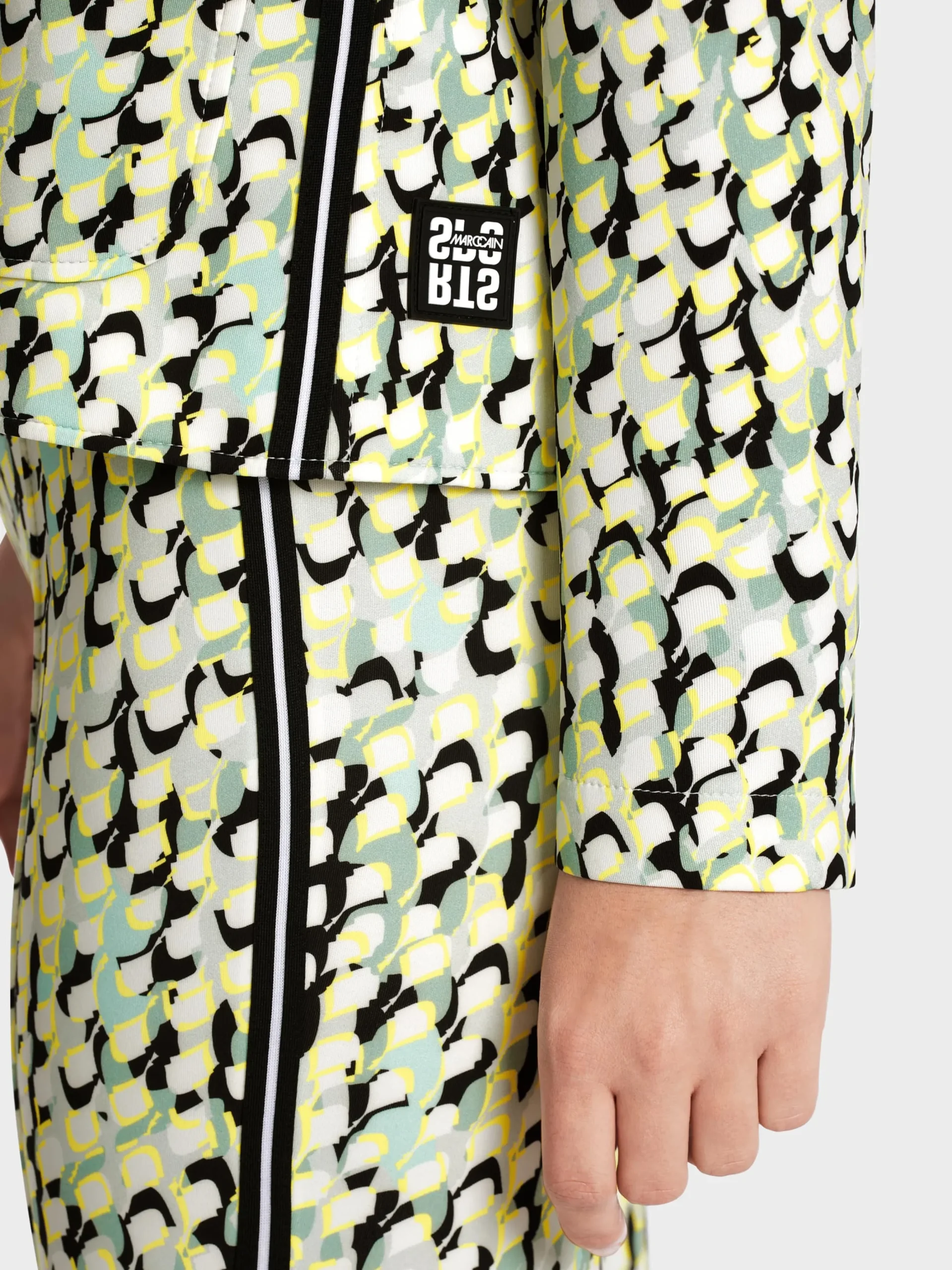 Marc Cain Blazer|Hosenanzüge-70IES BLAZER MIT GRAFISCHEM ALLOVERPRINT soft sage