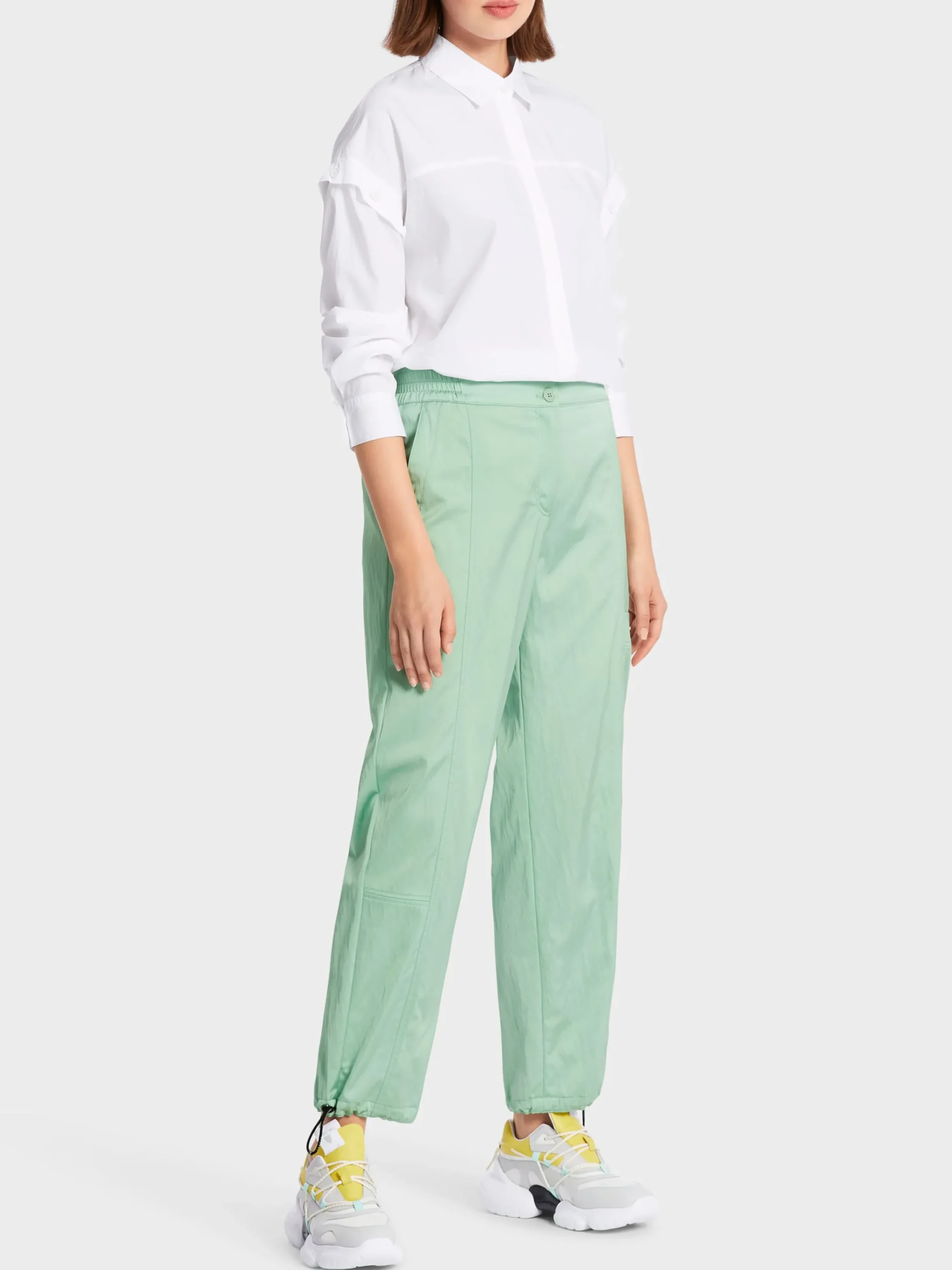 Marc Cain Hosen|Hosenanzüge-IM FLIEGERSTIL – HOSE REWARI soft sage