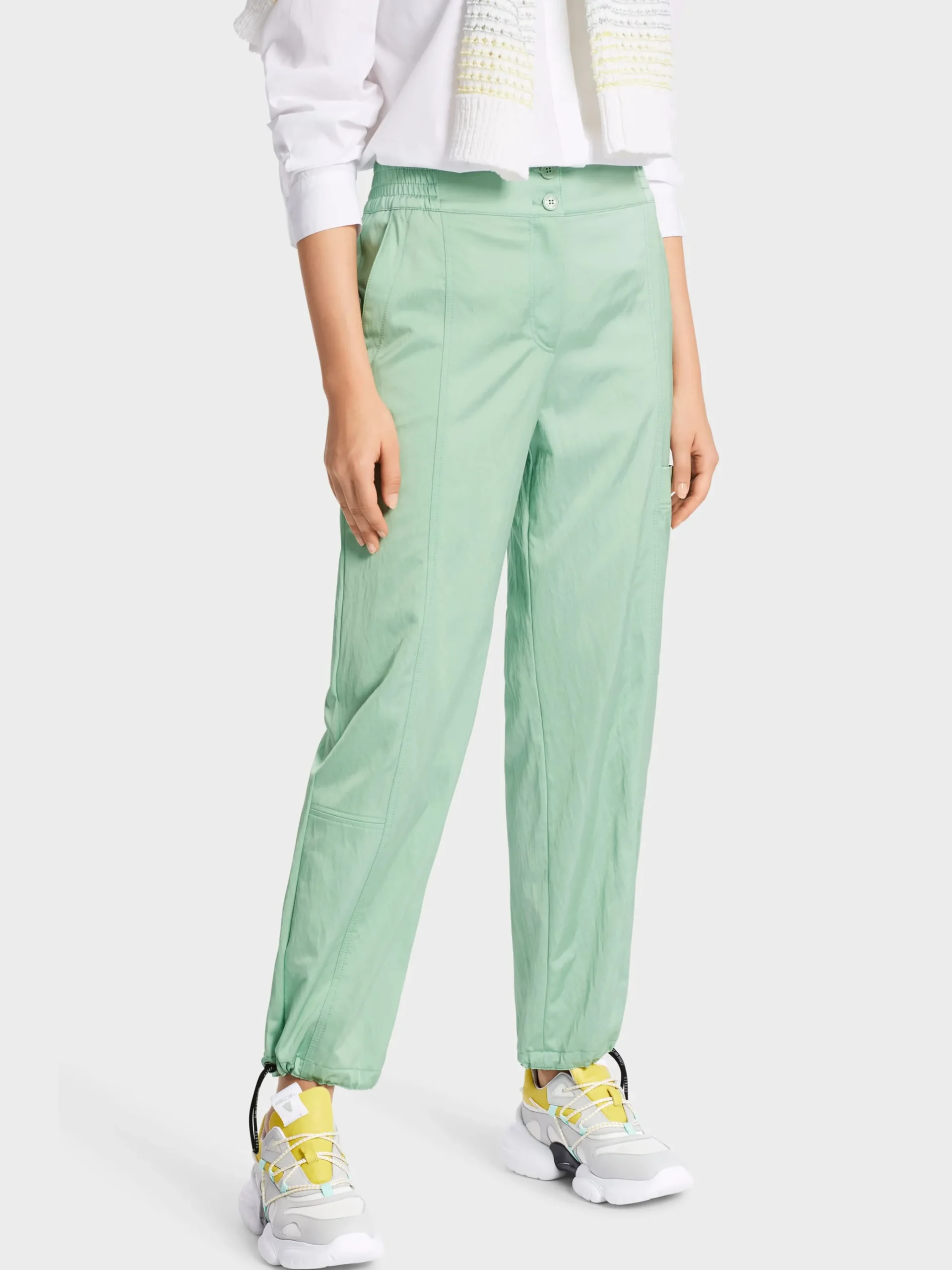 Marc Cain Hosen|Hosenanzüge-IM FLIEGERSTIL – HOSE REWARI soft sage