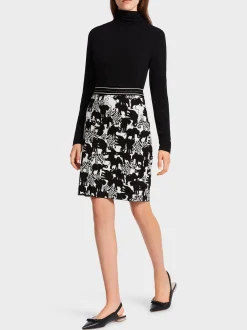 Marc Cain Röcke|Strick-IN DEUTSCHLAND GESTRICKTER ROCK white and black