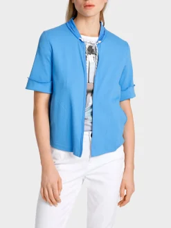 Marc Cain Jacken-JACKE IM MATERIALMIX bright azure