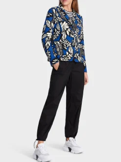 Marc Cain Blazer|Hosenanzüge-JERSEYBLAZER MIT ALLOVERPRINT bright royal blue