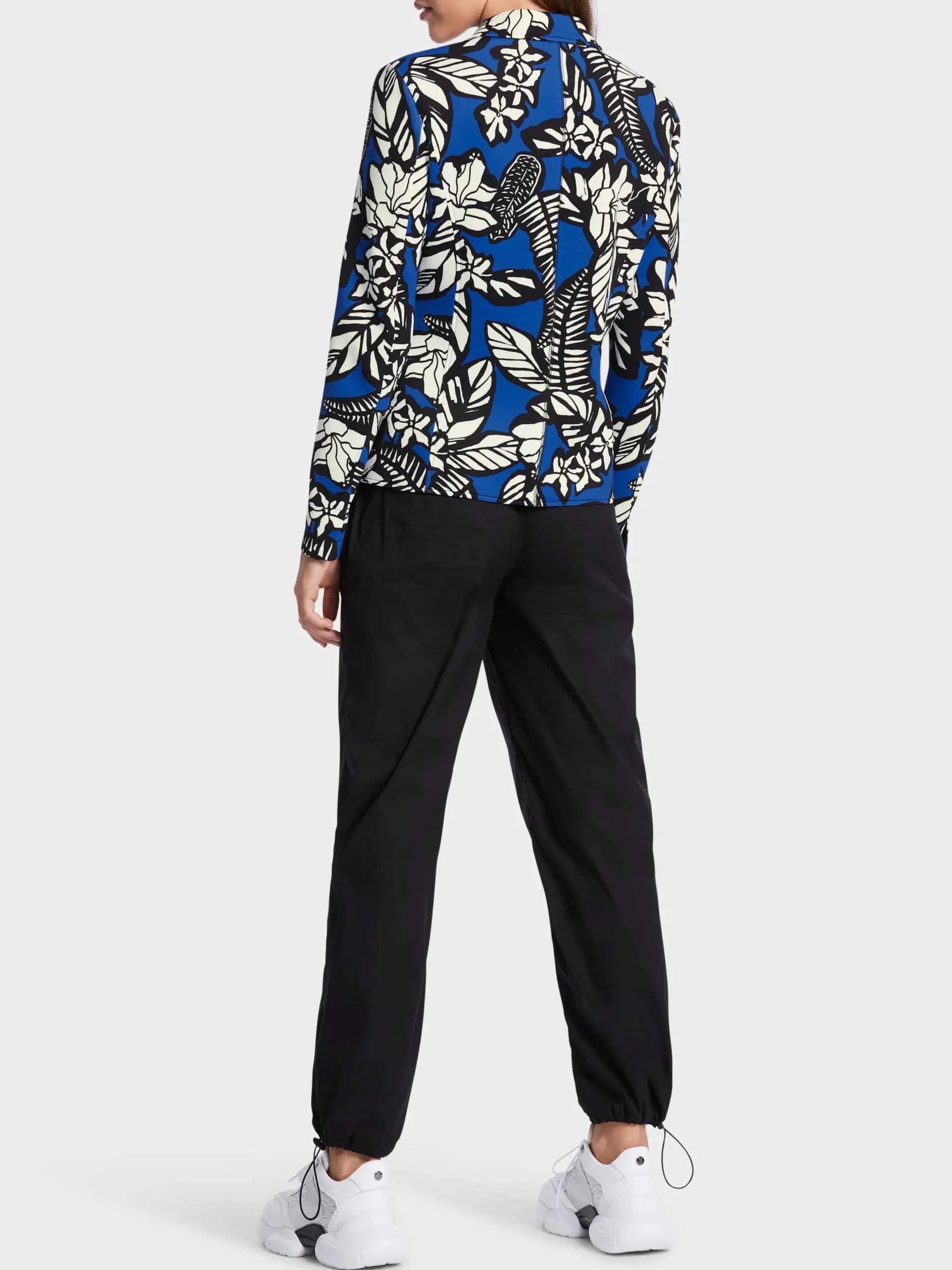 Marc Cain Blazer|Hosenanzüge-JERSEYBLAZER MIT ALLOVERPRINT bright royal blue