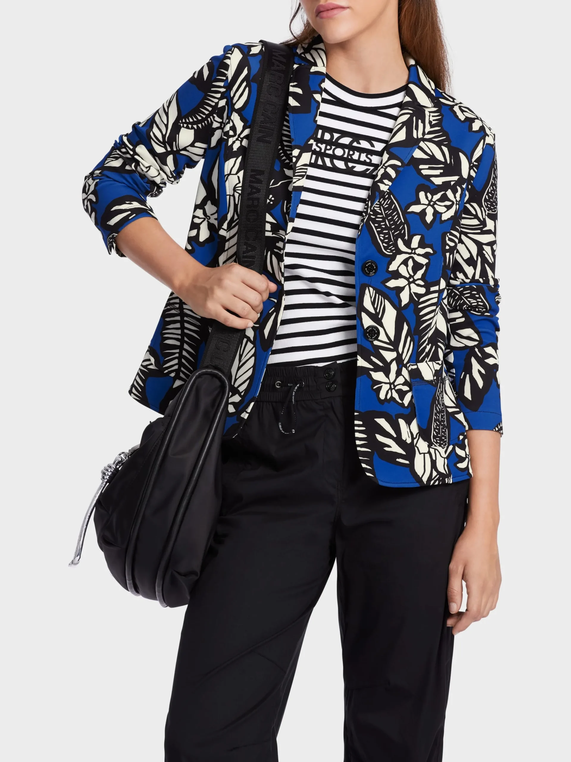 Marc Cain Blazer|Hosenanzüge-JERSEYBLAZER MIT ALLOVERPRINT bright royal blue