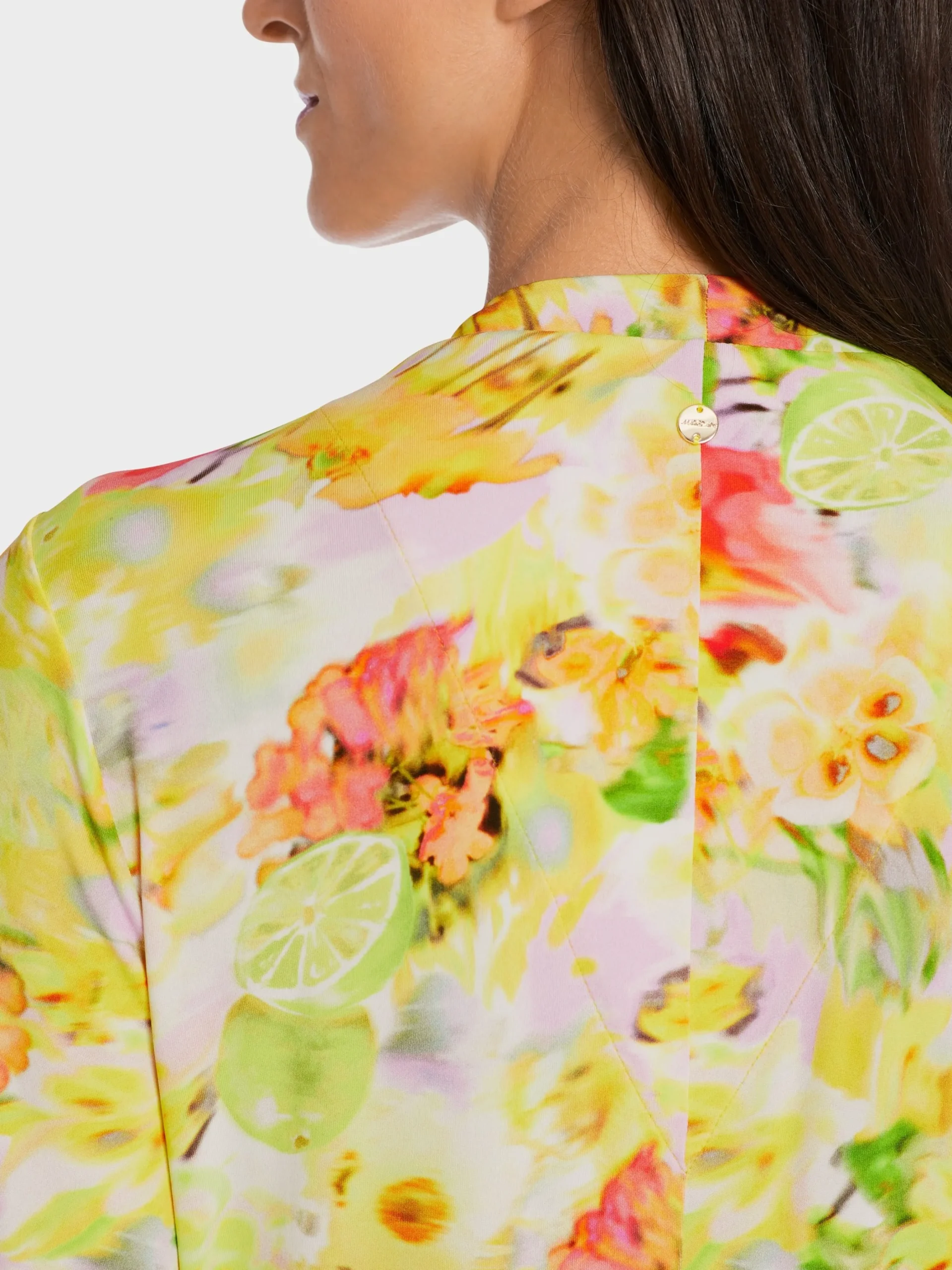 Marc Cain Kleider-KLEID IM BLURRY BLUMEN-DESSIN pale lemon