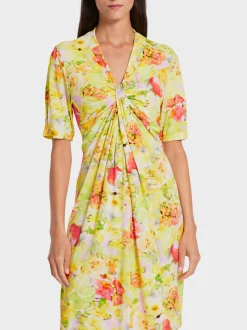Marc Cain Kleider-KLEID IM BLURRY BLUMEN-DESSIN pale lemon
