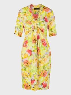 Marc Cain Kleider-KLEID IM BLURRY BLUMEN-DESSIN pale lemon