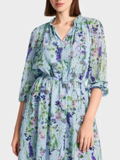 Marc Cain Kleider-KLEID IM FLORALEN ALLOVER-PRINT soft summer sky