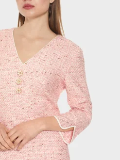 Marc Cain Kleider-KLEID IM STRUKTURIERTEN KAROMUSTER soft seashell