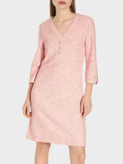 Marc Cain Kleider-KLEID IM STRUKTURIERTEN KAROMUSTER soft seashell