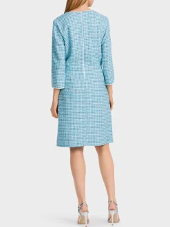Marc Cain Kleider-KLEID IM STRUKTURIERTEN KAROMUSTER light azure