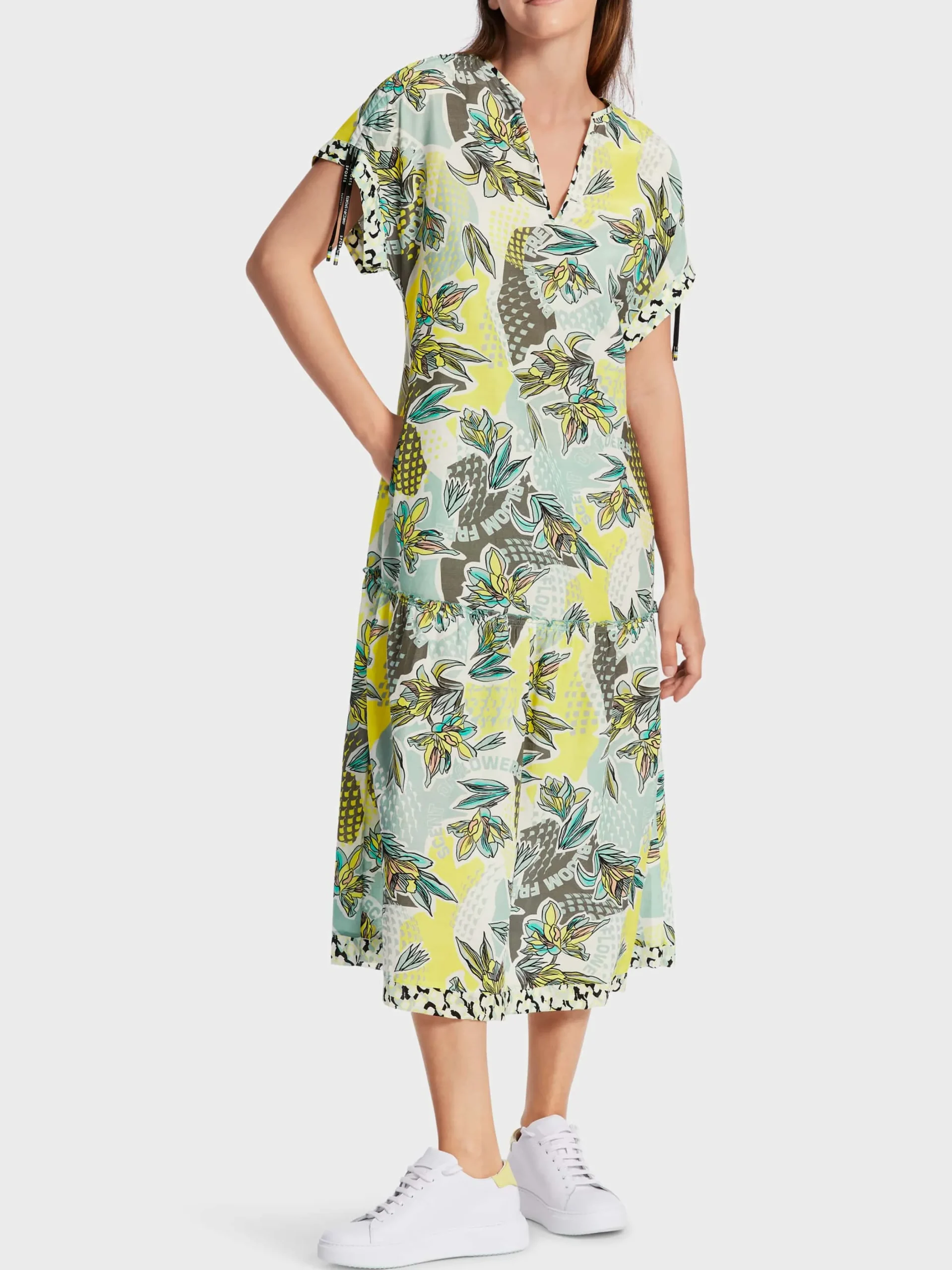 Marc Cain Kleider-KLEID MIT ALLOVERPRINT soft sage