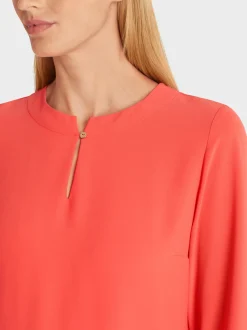Marc Cain Kleider-KLEID MIT FALTENROCK bright tomato