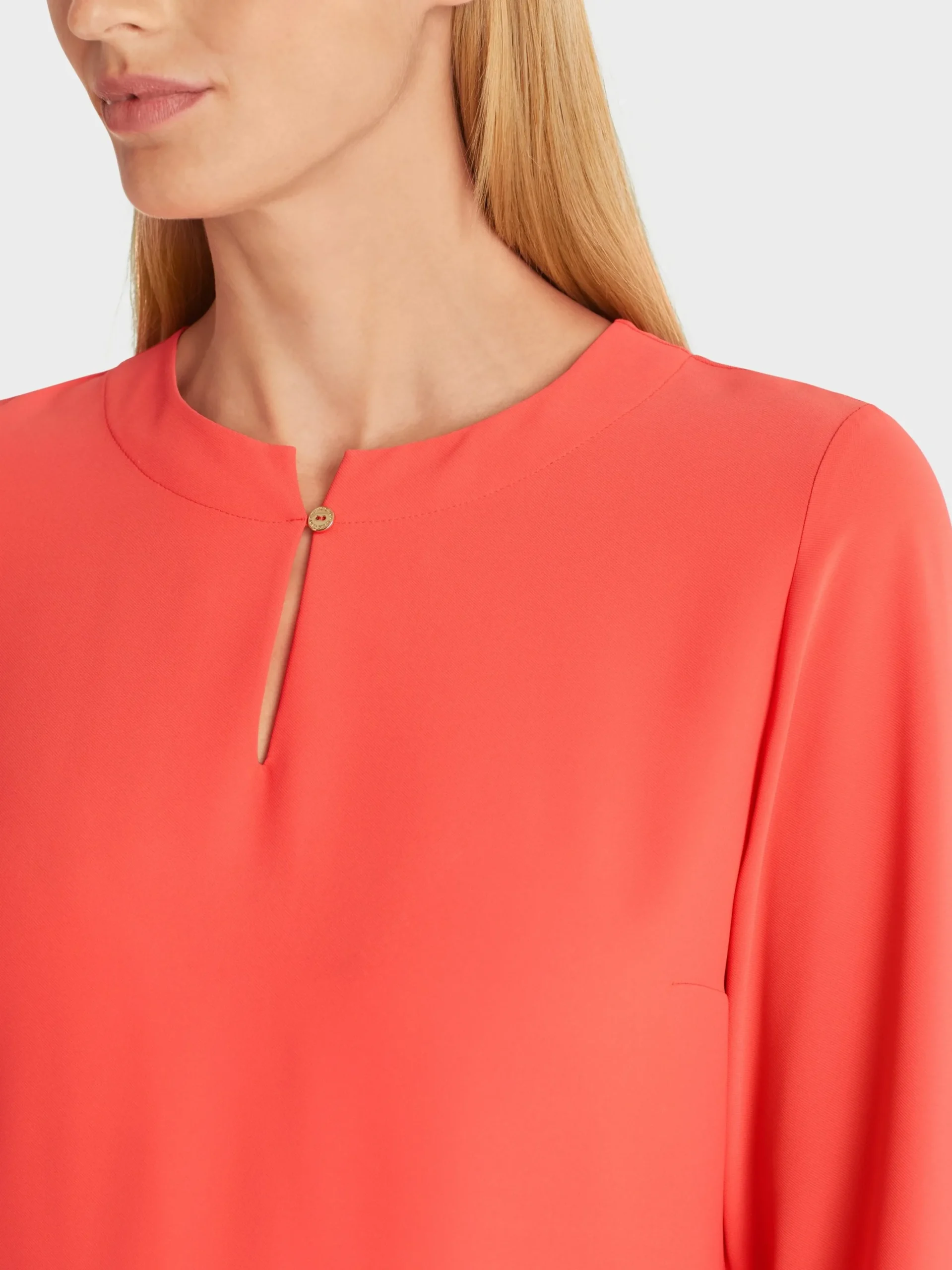 Marc Cain Kleider-KLEID MIT FALTENROCK bright tomato