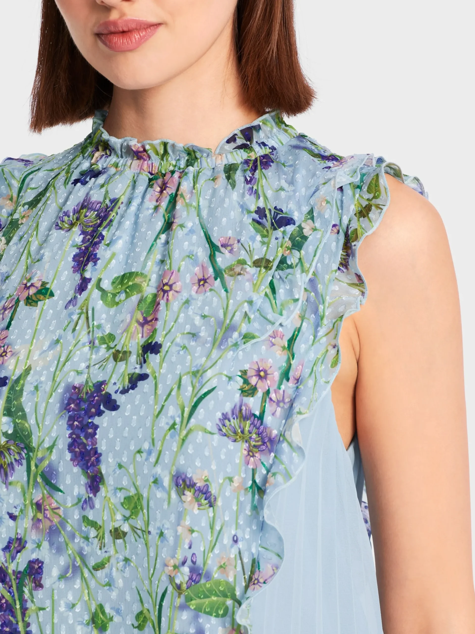 Marc Cain Kleider-KLEID MIT PLISSIERTEN FALTEN soft summer sky