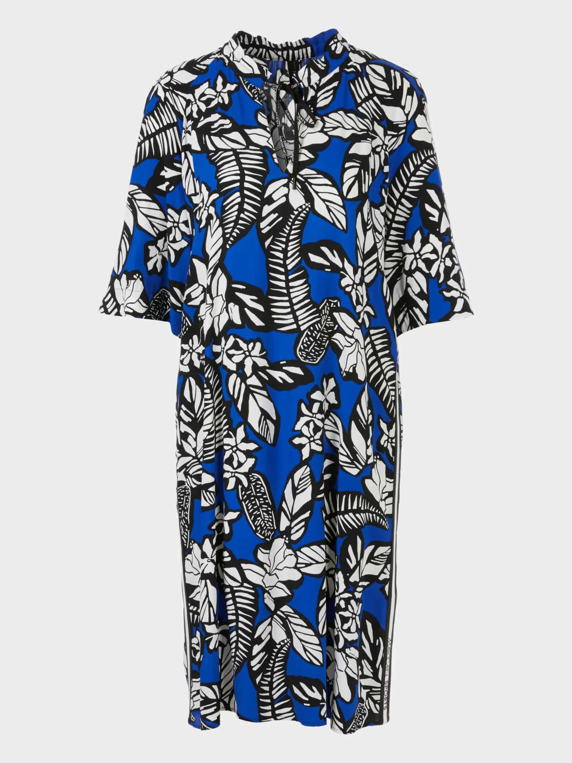Marc Cain Kleider-KLEID MIT PRINT "RETHINK TOGETHER" bright royal blue