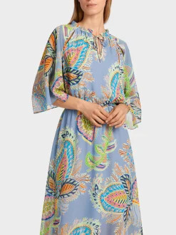 Marc Cain Kleider-KLEID MIT STILISIERTEM PAISLEY-PRINT deep summer sky