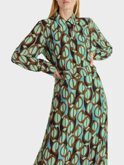 Marc Cain Kleider-KLEID MIT TAILLENVOLANT soft malachite