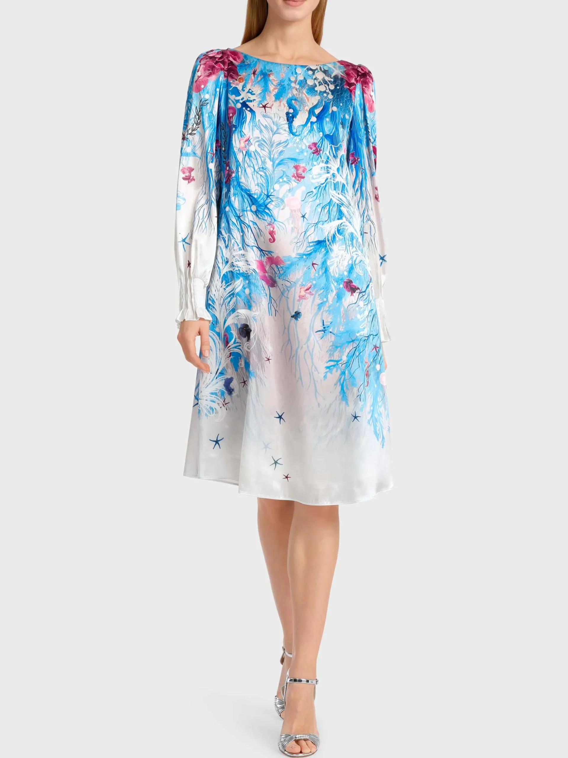 Marc Cain Kleider-KLEID MIT UNTERWASSERDESSIN light azure