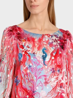 Marc Cain Kleider-KLEID MIT UNTERWASSERDESSIN soft seashell