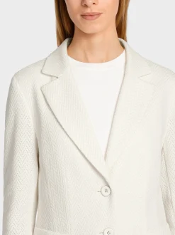 Marc Cain Blazer|Hosenanzüge-KÖRPERNAHER BLAZER AUS STRICK off-white