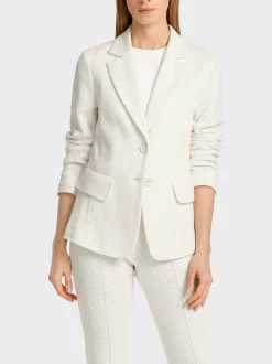 Marc Cain Blazer|Hosenanzüge-KÖRPERNAHER BLAZER AUS STRICK off-white