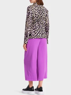 Marc Cain Blazer|Hosenanzüge-KÖRPERNAHER BLAZER MIT LEO-PRINT bright pink lavender