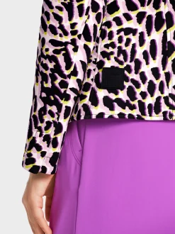 Marc Cain Blazer|Hosenanzüge-KÖRPERNAHER BLAZER MIT LEO-PRINT bright pink lavender