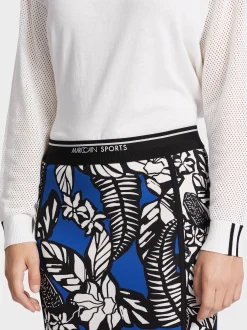 Marc Cain Röcke-KÖRPERNAHER ROCK MIT FLORALEM PRINT white and black