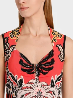 Marc Cain Kleider-KÖRPERNAHES KLEID AUS VISKOSESTRETCH bright tomato