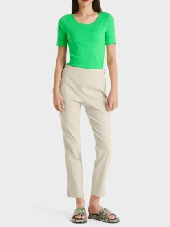 Marc Cain Shirts & Tops-KÖRPERNAHES T-SHIRT MIT ¾-ÄRMEL new neon green