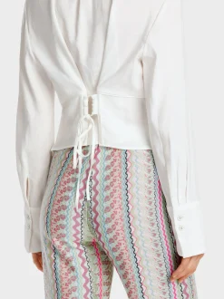Marc Cain Blusen & Tuniken-KURZE BLUSE IM 30IES-VINTAGE-STYLE off-white
