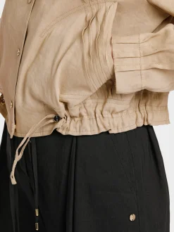 Marc Cain Jacken-KURZE JACKE MIT TAILORING-DETAILS deep sand