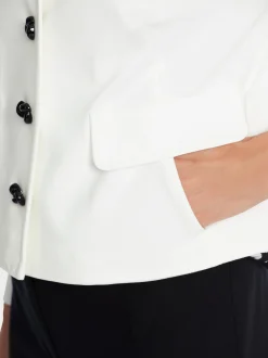 Marc Cain Jacken-KURZER BLAZER MIT GESTEPPTEN KANTEN off-white