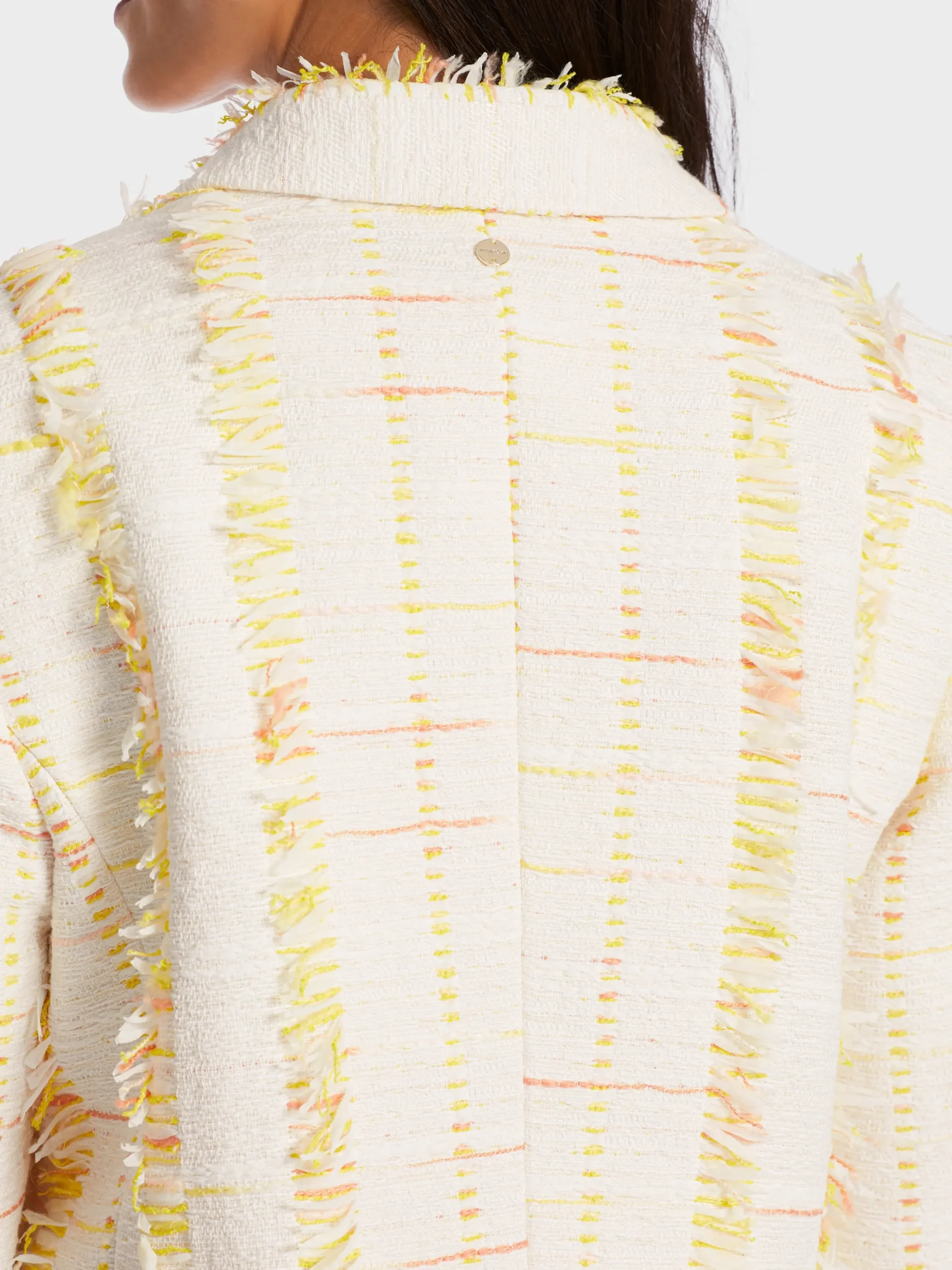 Marc Cain Blazer-KURZER BLAZER MIT GESTEPPTEN KANTEN pale lemon