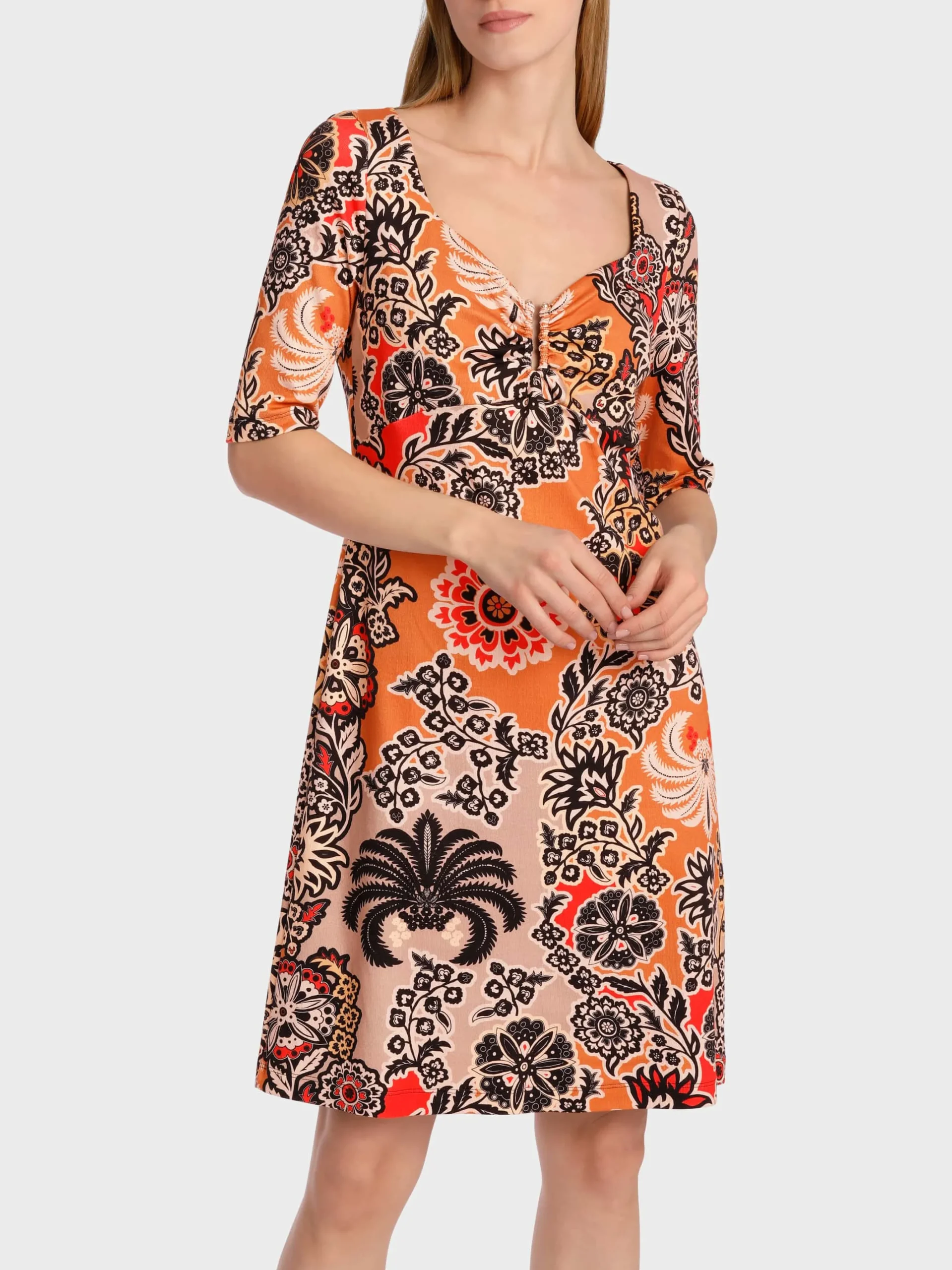 Marc Cain Kleider-KURZES KLEID IN EMPIRE-LINIE bright ochre