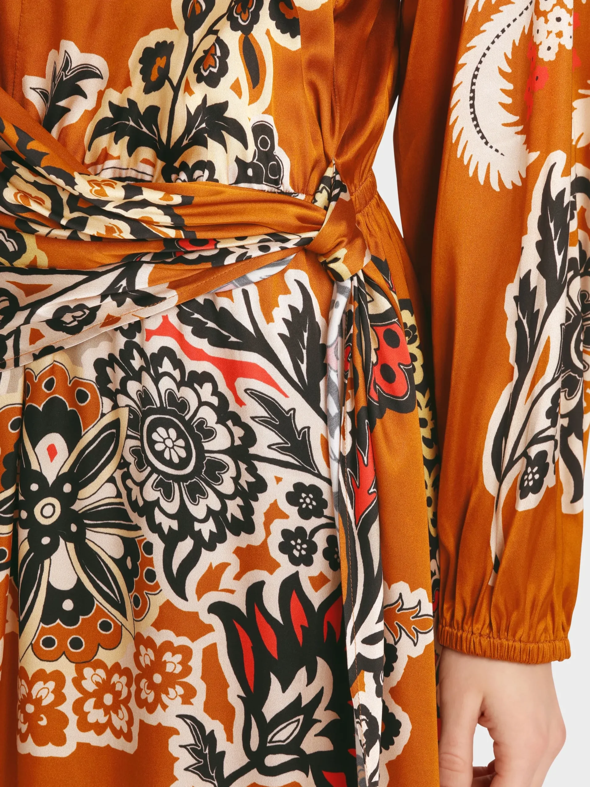 Marc Cain Kleider-KURZES KLEID MIT WICKELEFFEKT bright ochre
