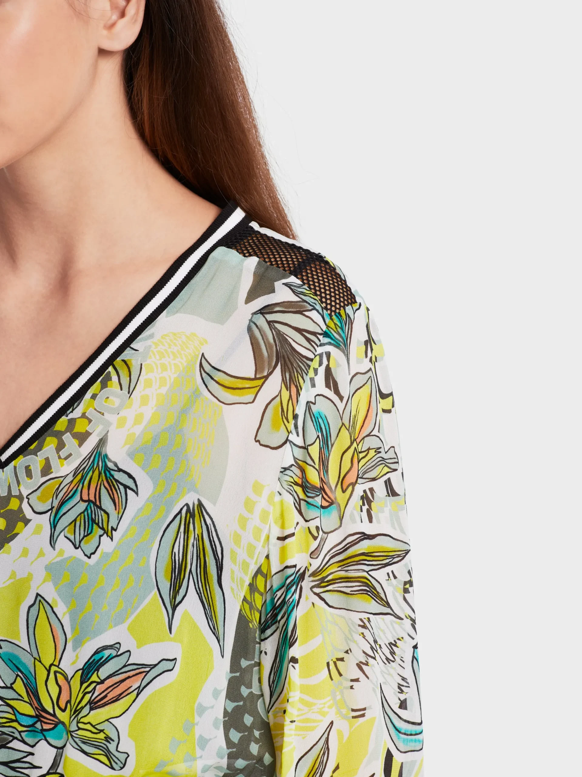 Marc Cain Kleider-KURZES VISKOSEKLEID MIT STUFE soft sage