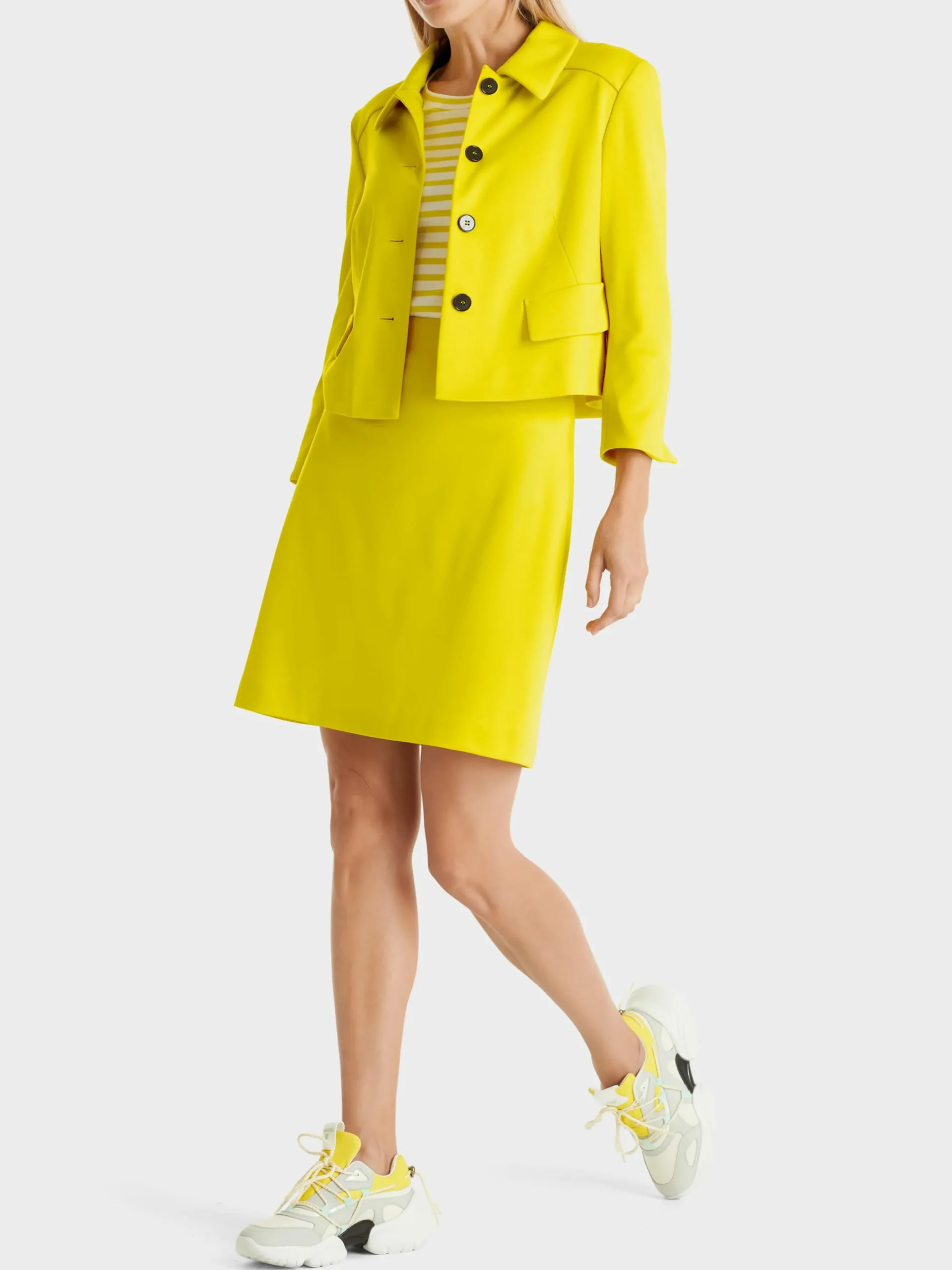 Marc Cain Jacken-KURZJACKE MIT ÄRMELSCHLITZEN bright sulphur
