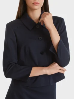 Marc Cain Jacken-KURZJACKE MIT ÄRMELSCHLITZEN midnight blue