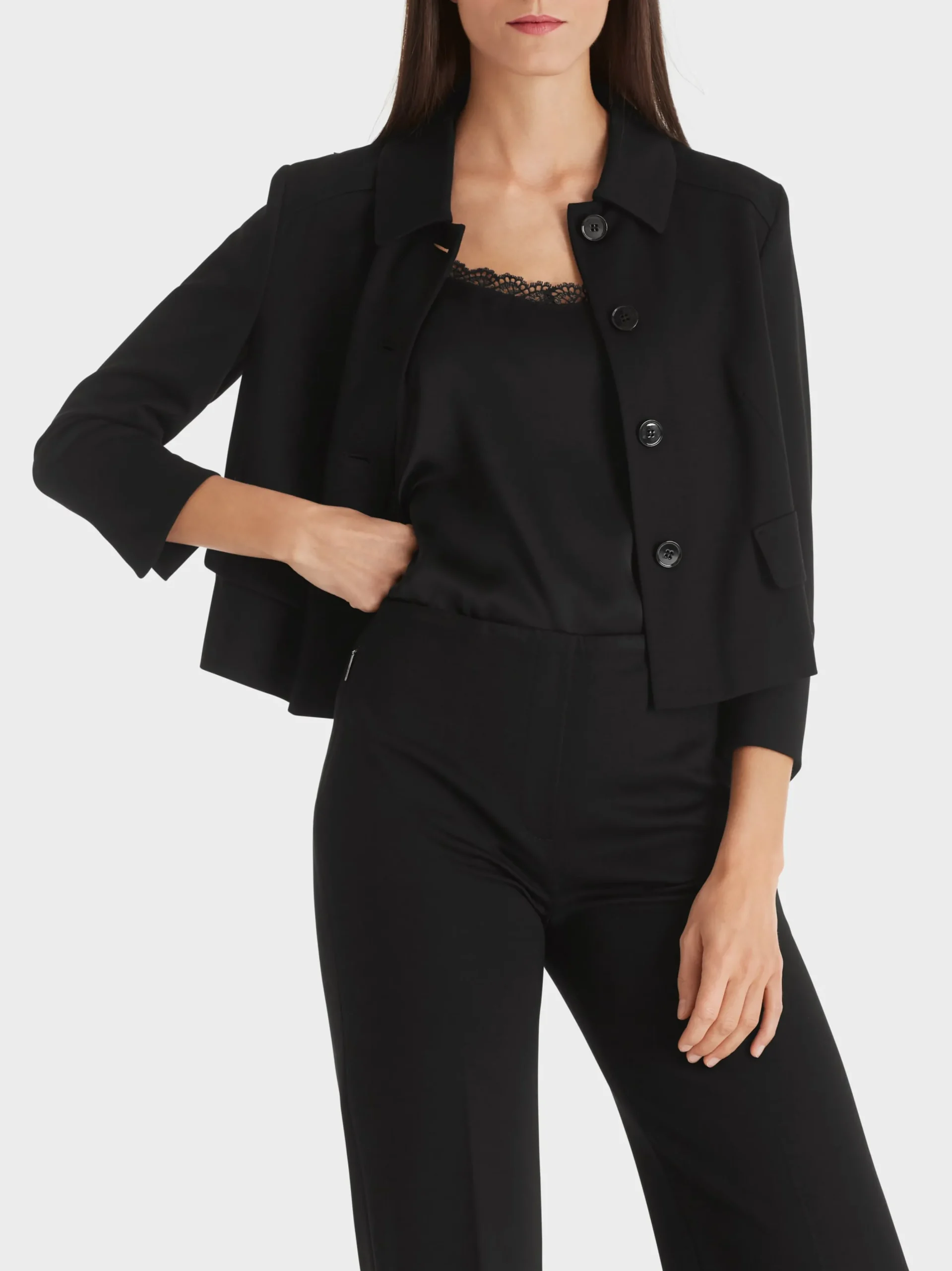 Marc Cain Jacken-KURZJACKE MIT ÄRMELSCHLITZEN black