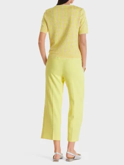 Marc Cain Pullover & Sweatshirts|Strick-KURZÄRMLIGER PULLOVER KNITTED IN GERMANY pale lemon