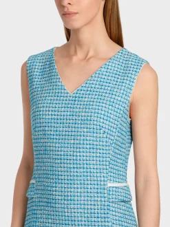 Marc Cain Kleider-KURZÄRMLIGES KLEID MIT KAROS light azure