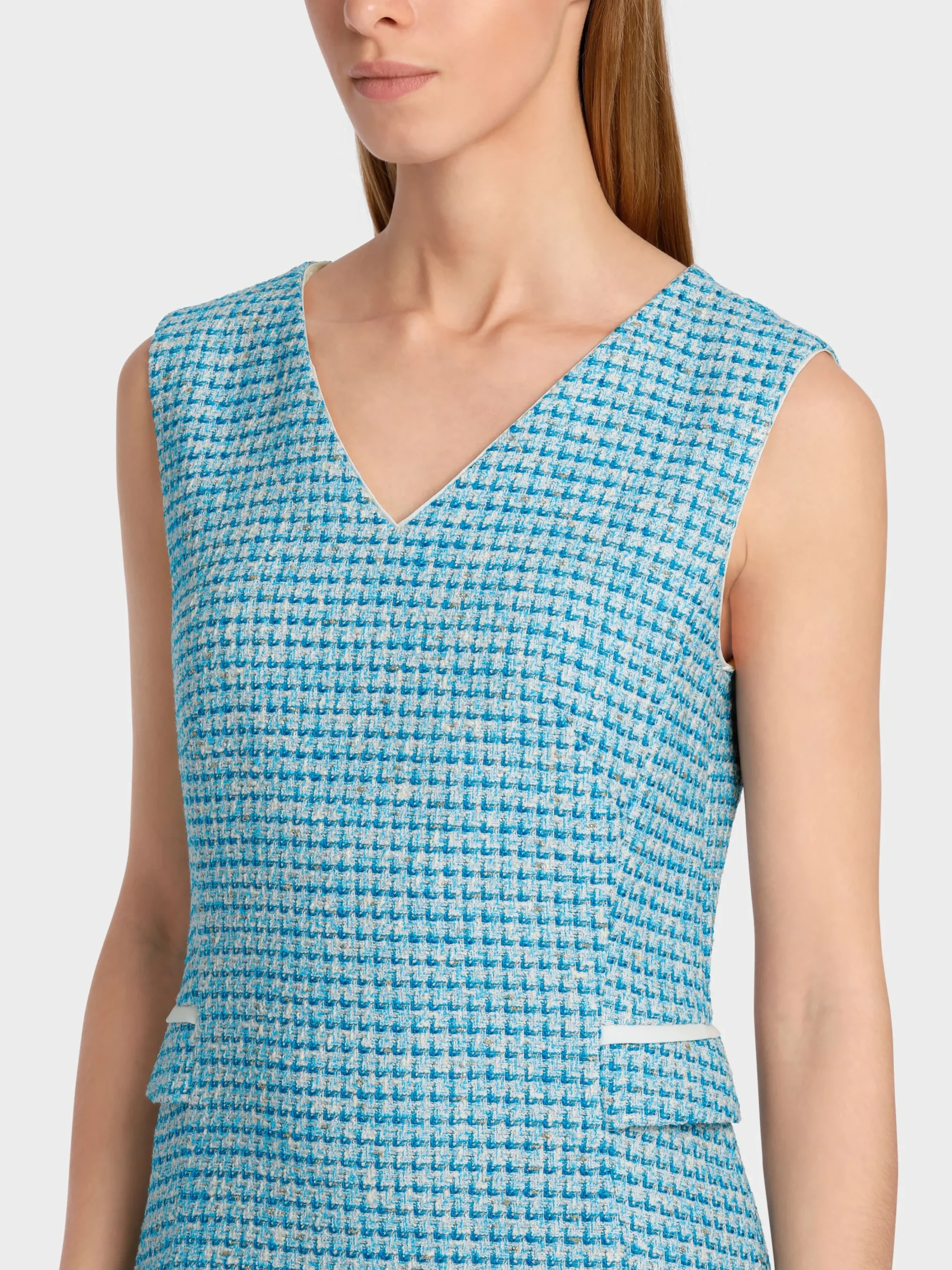 Marc Cain Kleider-KURZÄRMLIGES KLEID MIT KAROS light azure