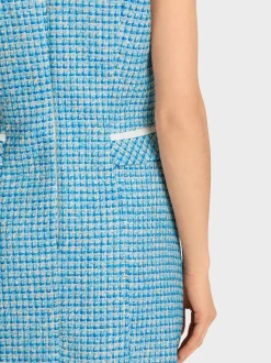 Marc Cain Kleider-KURZÄRMLIGES KLEID MIT KAROS light azure