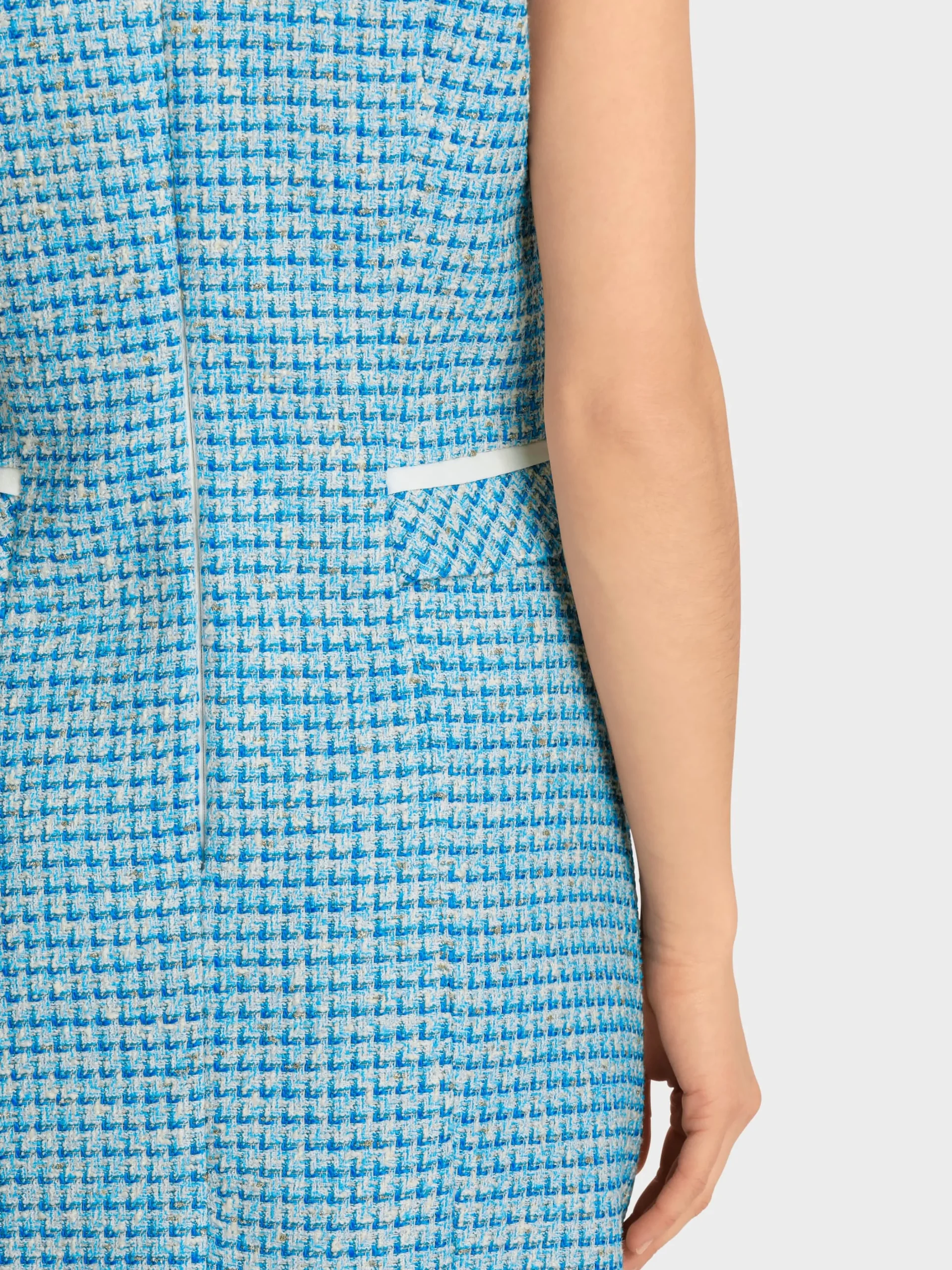 Marc Cain Kleider-KURZÄRMLIGES KLEID MIT KAROS light azure