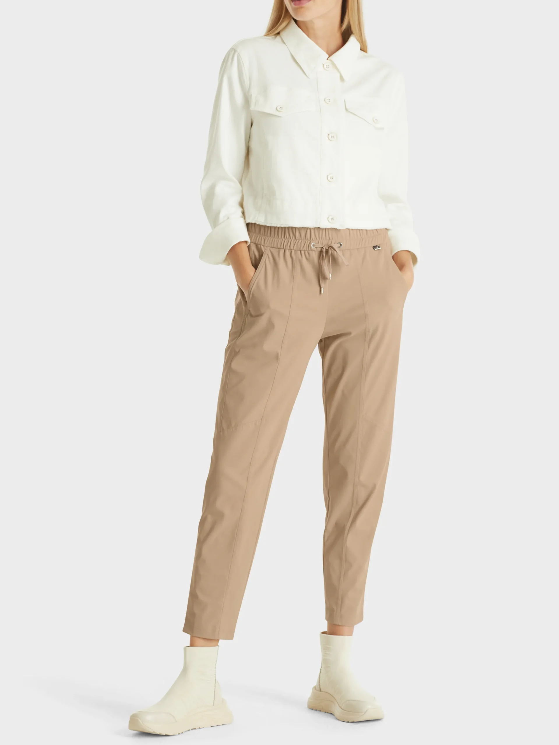 Marc Cain Hosen-7/8-LANGE HOSE RHODOS MIT JOGGINGBUND granola