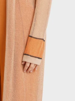 Marc Cain Jacken|Strick-LANGER CARDIGAN, KNITTED IN GERMANY deep sand